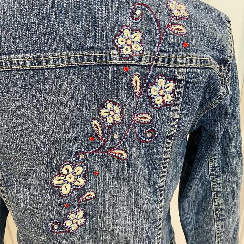Embroidered Denim Jacket - Picture 6 of 10